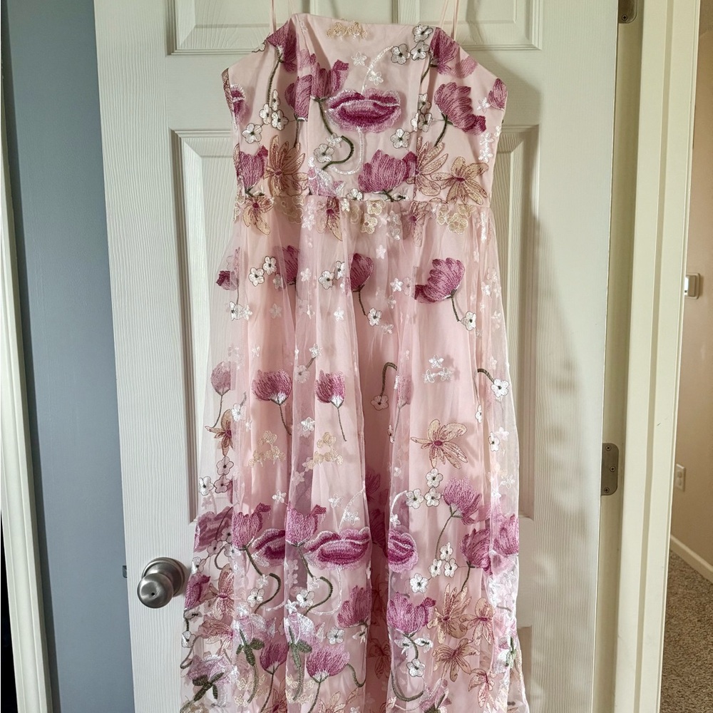 Floral Pink Kids Dress